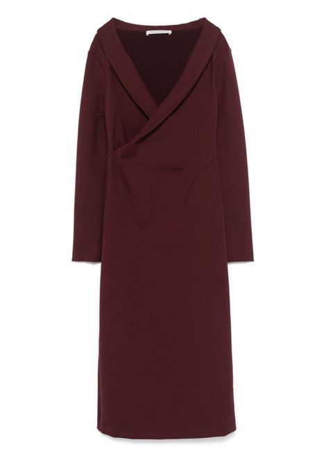 Bordeaux scuba-jersey midi dress Philosophy di Lorenzo Serafini - women